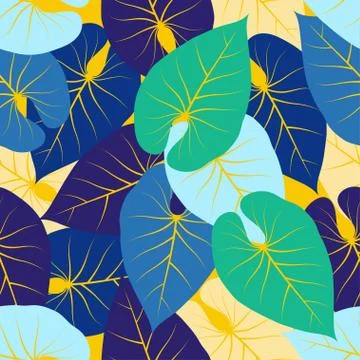 Abstract pattern with palm leaves Illustrazione stock