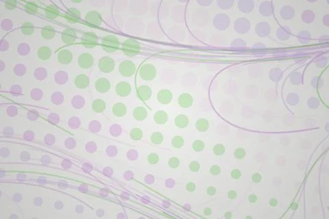 Abstract pattern with pastel dots and curved lines Stock Photos