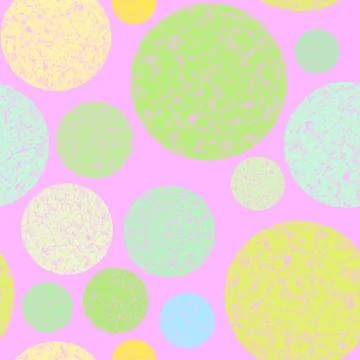 Abstract pattern with pastel textured circles on pink background. Soft colors Stock Illustration