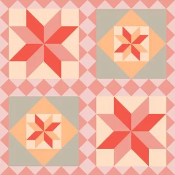 Abstract pattern in patchwork style. Seamless vector. 库存插图