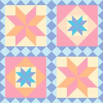Abstract pattern in patchwork style. Seamless vector. 스톡 일러스트