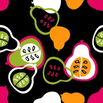 Abstract pattern with pears Stock Illustration