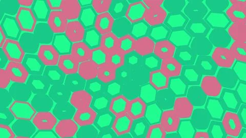 Abstract pattern with pink and green organic cell shapes 스톡 일러스트
