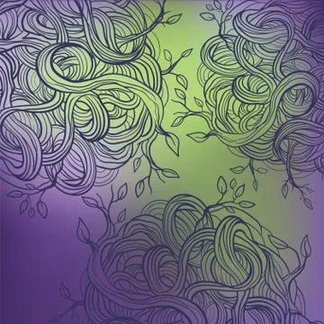 Abstract pattern with plant roots Stock Illustration