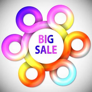 Abstract pattern with plexus colorful circles Stock Illustration