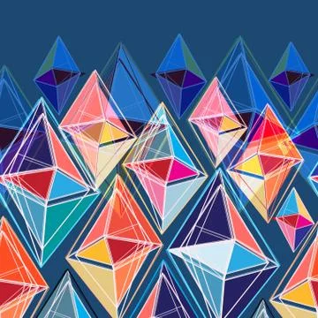 Abstract pattern of polygons Stock Illustration