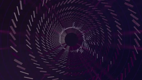 Abstract pattern of a portal engine, Digital data flow, violet background, 库存影片 134538961