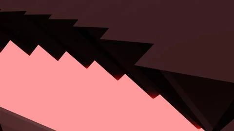 An abstract pattern of primitive shapes. Minimalism. Rendering an image. Illustrazione stock