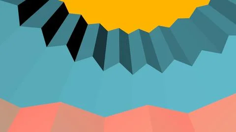 An abstract pattern of primitive shapes. Minimalism. Stock Illustration