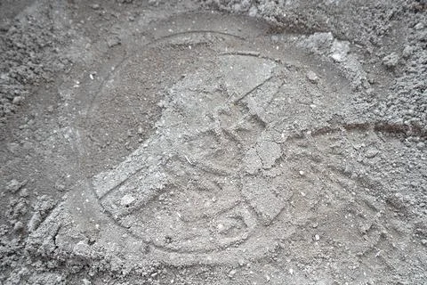 Abstract pattern print on the sand Stock Photos