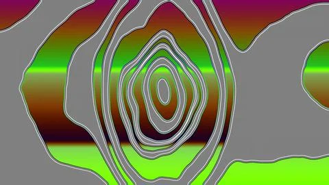 Abstract pattern pulses with layered rings and vivid gradients Stock-Illustration