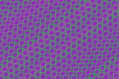 Abstract pattern of purple and green hexagons and squares Stock Illustration