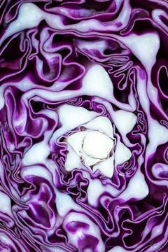 Abstract pattern purple cauliflower Vegetable slash , background textures Stock Photos