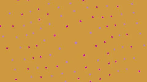 Abstract pattern with purple squares on gold background Stockillustratie