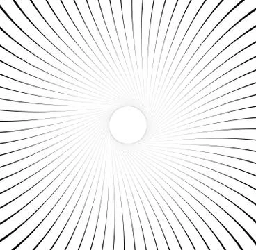 Abstract pattern with radial lines. Radial, radiating lines with distortion e Stock Illustration