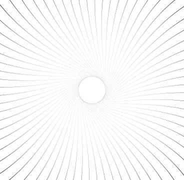 Abstract pattern with radial lines. Radial, radiating lines with distortion e Stock Illustration