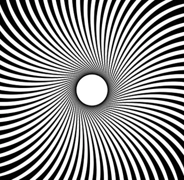 Abstract pattern with radial lines. Radial, radiating lines with distortion e 库存插图