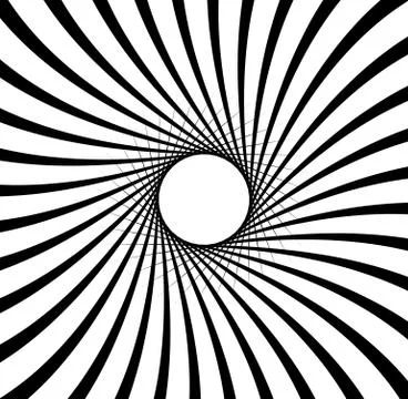 Abstract pattern with radial lines. Radial, radiating lines with distortion e Stock Illustration