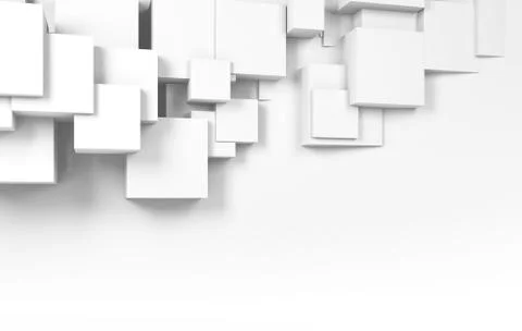 Abstract pattern of random squares 3 d イラスト素材