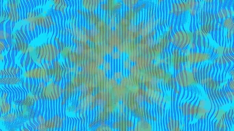 Abstract pattern reacting to central pulse, stripes waving, forming radial lobes Stock Footage 338365865