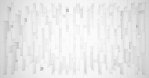 Abstract pattern of rectangles with the effect of displacement. White clear box Stock Footage 129391826