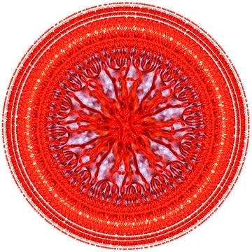 Abstract pattern of red and splashes of paint isolated on white background イラスト素材