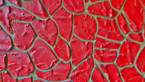 Abstract pattern on a red brick wall. Foto stock