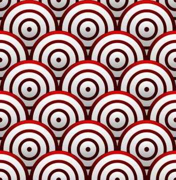 Abstract pattern with red circles. editable vector. Stock Illustration
