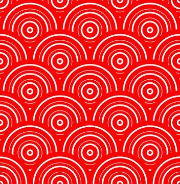 Abstract pattern with red circles. editable vector. Stock Illustration