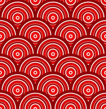 Abstract pattern with red circles. editable vector. Stock Illustration