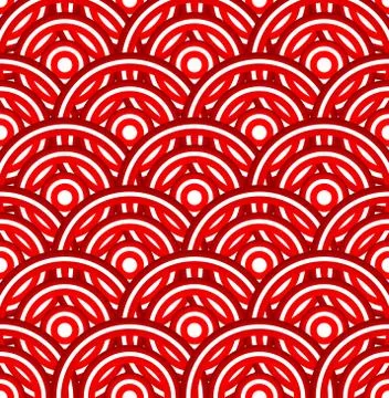 Abstract pattern with red circles. editable vector. Stock Illustration