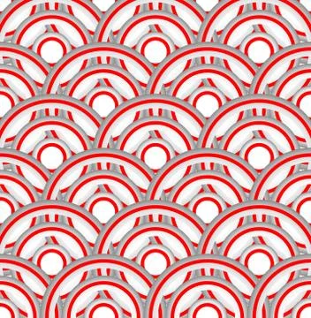 Abstract pattern with red circles. editable vector. イラスト素材