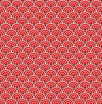 Abstract pattern with red circles. editable vector. Stock Illustration