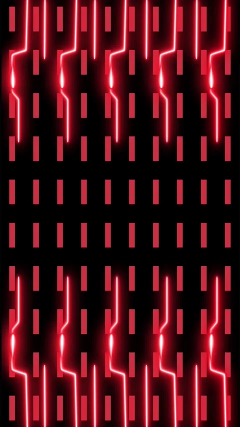 Abstract pattern of red neon lines and rectangles black. Red neon lines and.. Stock Footage 344840646