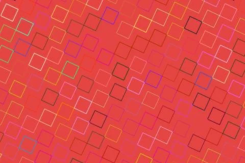 Abstract pattern with red, pink, purple, and green squares Stock Illustration