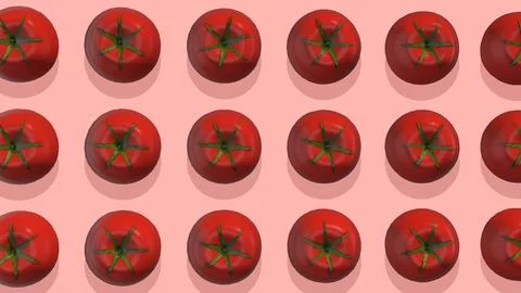 Abstract pattern of red tomatoes background Stock Illustration