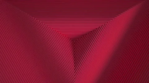 Abstract pattern of red triangles with an offset effect. Animation of rings for  Video stock 164782480