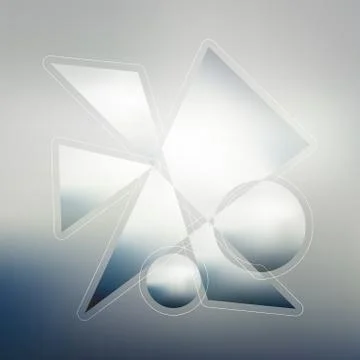 Abstract pattern with the reflection of environment on blurred background Illustrazione stock