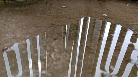 Abstract pattern of reflection in puddles 库存影片 334715497