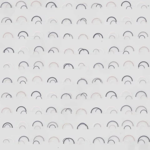 Abstract Pattern of Repeating Arcs and Curves on White Background Stock Footage 347811708