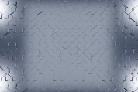 Abstract pattern with repeating arrows. 3d rendering. Stock Illustration