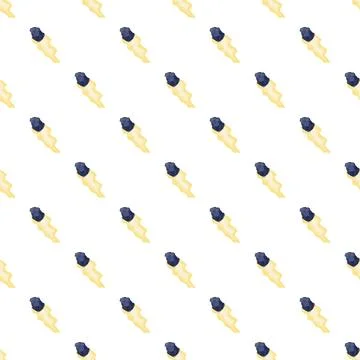 Abstract pattern repeating blue and yellow shapes Stock Illustration