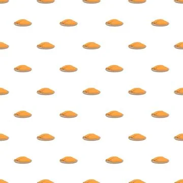 Abstract pattern repeating orange stylized seashell shapes Stock Illustration