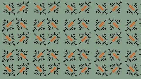 Abstract Pattern with Repeating Organic Shapes on Green Background. Stock Footage 325388253