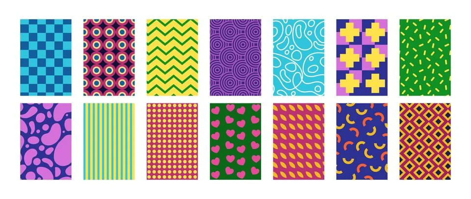 Abstract pattern. Retro seamless texture. Fun graphic design. Simple shapes.. Stock Illustration