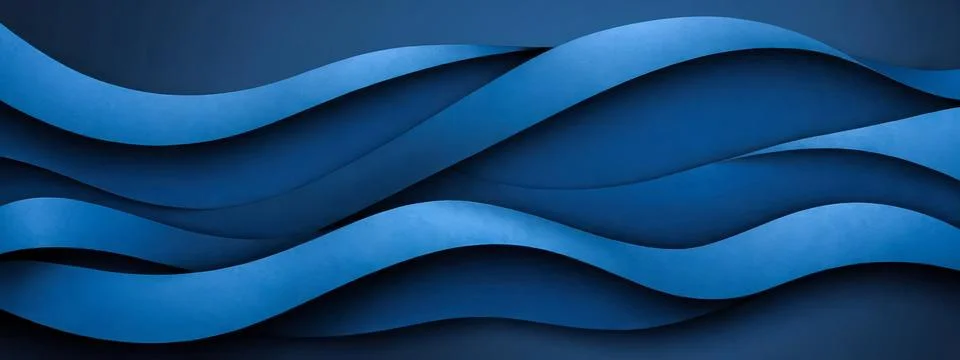 Abstract pattern with rhythmic blue waves background, modern minimalist des.. Stock Photos