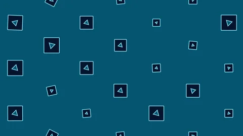 Abstract Pattern With Rotating Squares Animated On The Surface Stock Footage 127153016