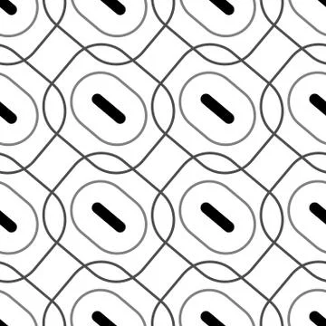 Abstract pattern rounded rectangle shapes. Seamlessly repeatable. Vector art. Stock Illustration