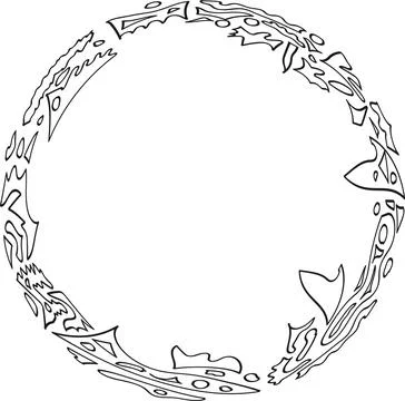 An abstract pattern of rounded shapes for design. イラスト素材