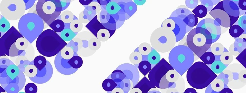 Abstract pattern. Rounded shapes overlap, creating dynamic visual texture. Illustrazione stock